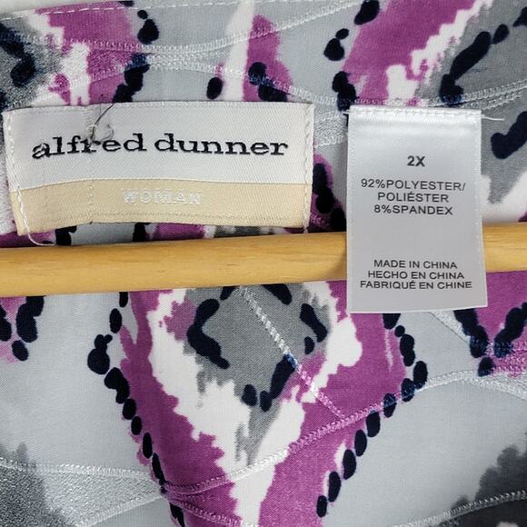 Bohemian 2X Knit Tunics Pullover Purple Blue Jeweled Printed Tops Casual 2 Lot - Picture 13 of 15